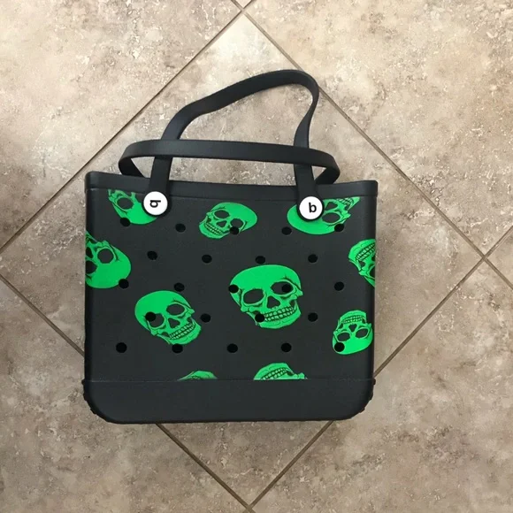 Bogg Style Eva Beach Bag Tote Waterproof Washable Skeletons - Picture 6 of 7